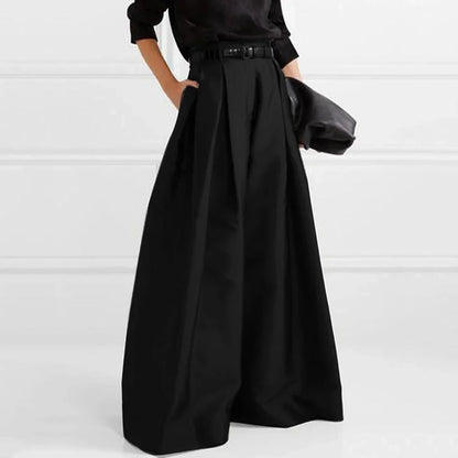 Wide-Leg Trousers black