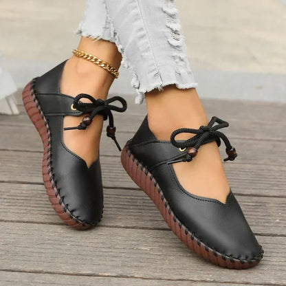 Boho Chic Leather Flats