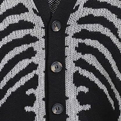 Skull Jacquard Cardigan