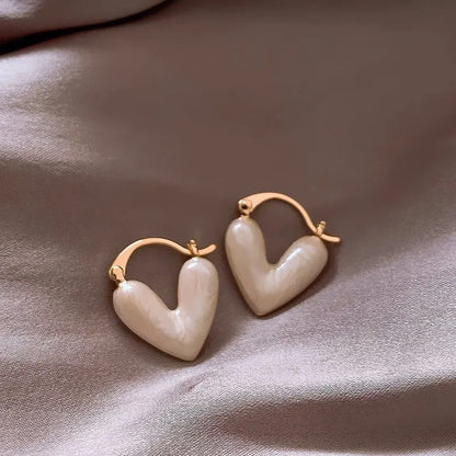 Heart Drip Hoop Earrings