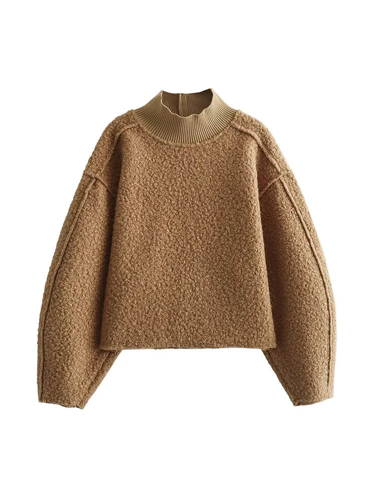 Avery Turtleneck Pullover BROWN