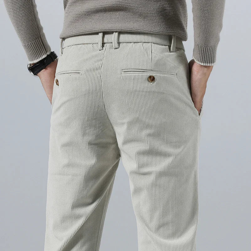 Donato Corduroy Dress Pants Gray