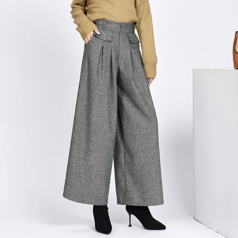 Alpine High-Waist Wool Trousers