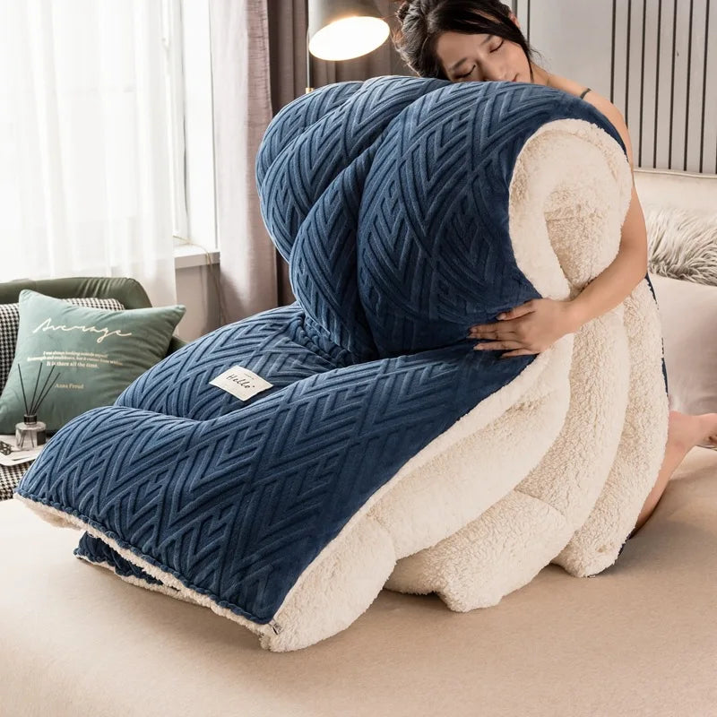 Solace Quilted Sherpa Blanket