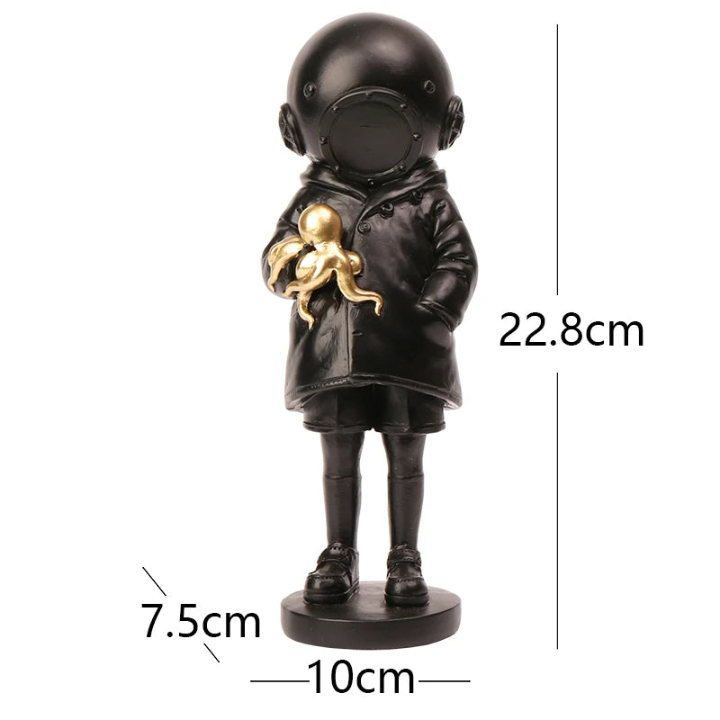 Diving Girl Resin Decoration