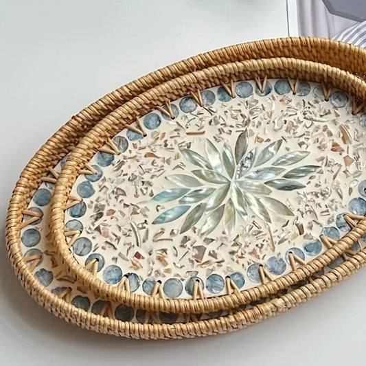 Bohemian Woven Shell Tray