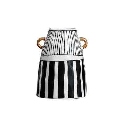 Striped Ceramic Vase