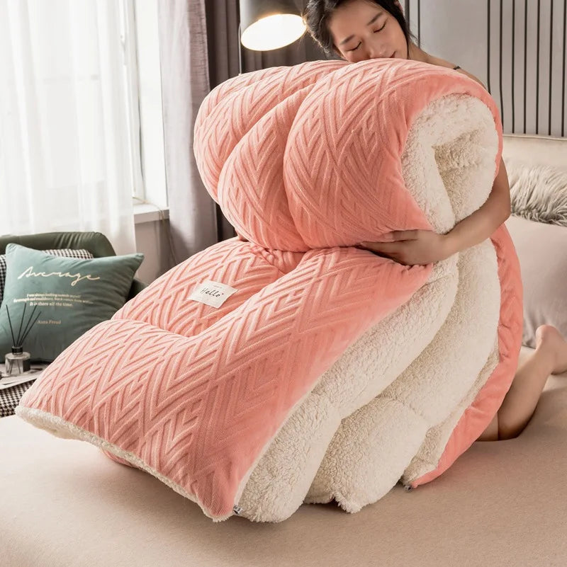 Solace Quilted Sherpa Blanket