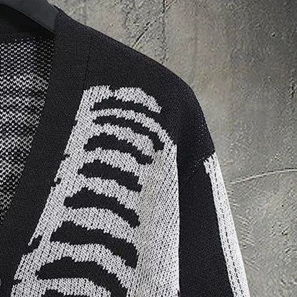 Skull Jacquard Cardigan