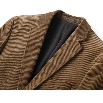 Thick Corduroy Slim Suit Jacket