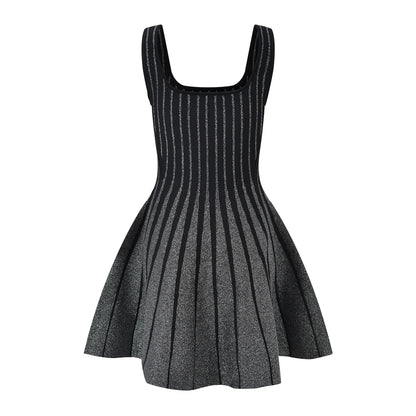 Elise Striped A-Line Dress